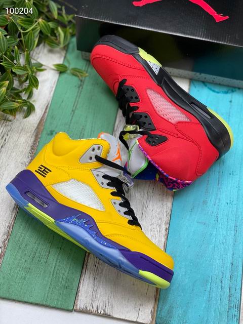 Air Jordan 5 Yellow Red Men's Basketball Shoes DB3335 100-50 - Click Image to Close